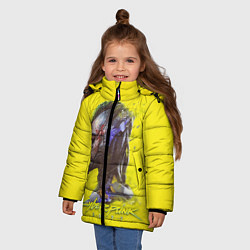 Куртка зимняя для девочки Киберпанк 2077, цвет: 3D-черный — фото 2