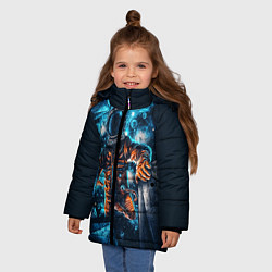 Куртка зимняя для девочки Космо ROCK, цвет: 3D-черный — фото 2