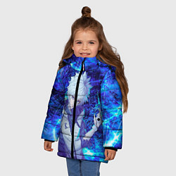 Куртка зимняя для девочки Киллуа Золдик, цвет: 3D-черный — фото 2