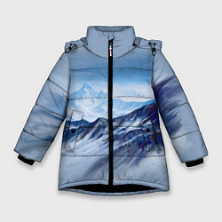 Зимняя куртка для девочки Серо-голубые горы
