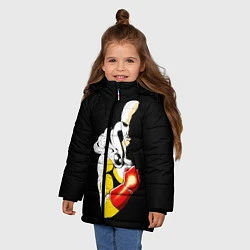 Куртка зимняя для девочки Сайтама One Punch Man, цвет: 3D-светло-серый — фото 2