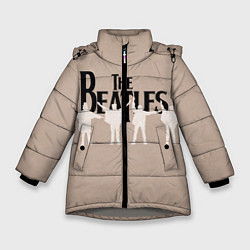 Куртка зимняя для девочки The Beatles, цвет: 3D-светло-серый