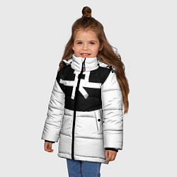 Куртка зимняя для девочки Arttaram, цвет: 3D-черный — фото 2