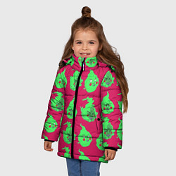 Куртка зимняя для девочки Моб Психо 100, цвет: 3D-красный — фото 2