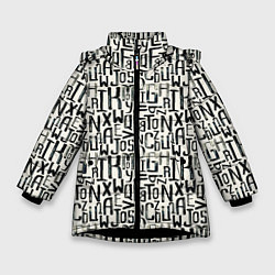 Куртка зимняя для девочки Grunge, цвет: 3D-черный