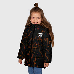 Куртка зимняя для девочки Cs:go - Fnatic 2021 Bootcamp, цвет: 3D-черный — фото 2