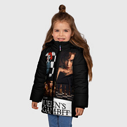 Куртка зимняя для девочки Ход Королевы, цвет: 3D-черный — фото 2