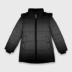 Куртка зимняя для девочки Абстракция точки, цвет: 3D-черный