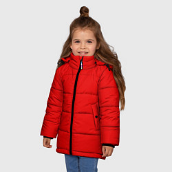 Куртка зимняя для девочки КРАСНАЯ МАСКА, цвет: 3D-черный — фото 2