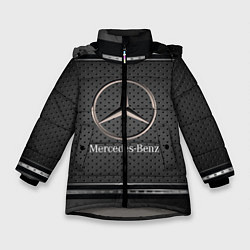 Куртка зимняя для девочки MERCEDES BENZ МЕРСЕДЕС БЕНЗ, цвет: 3D-светло-серый