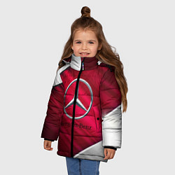 Куртка зимняя для девочки MERCEDES BENZ S, цвет: 3D-черный — фото 2