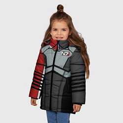 Куртка зимняя для девочки КОСТЮМ N7 MASS EFFECT N7 М, цвет: 3D-светло-серый — фото 2