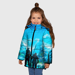 Куртка зимняя для девочки Вальгала, цвет: 3D-черный — фото 2