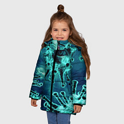 Куртка зимняя для девочки Ковидит, цвет: 3D-черный — фото 2