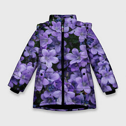 Куртка зимняя для девочки Фиолетовый цвет весны, цвет: 3D-черный
