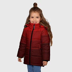 Куртка зимняя для девочки Красный Градиент, цвет: 3D-черный — фото 2