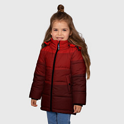Куртка зимняя для девочки Красный Градиент, цвет: 3D-красный — фото 2