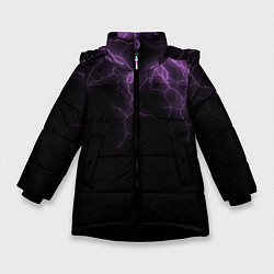 Куртка зимняя для девочки Разряд Молнии, цвет: 3D-черный