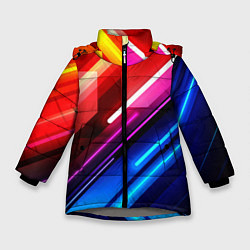 Куртка зимняя для девочки НЕОН, цвет: 3D-светло-серый