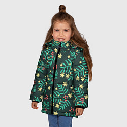 Куртка зимняя для девочки Рябина, цвет: 3D-черный — фото 2