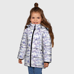 Куртка зимняя для девочки Горы, цвет: 3D-черный — фото 2