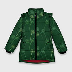 Куртка зимняя для девочки Одуванчики, цвет: 3D-красный