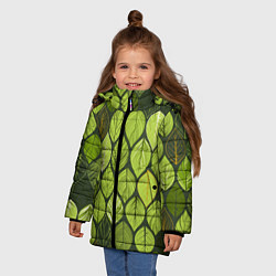 Куртка зимняя для девочки ЛЕСНАЯ БРОНЯ, цвет: 3D-черный — фото 2