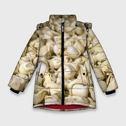 Куртка зимняя для девочки Пельмени, цвет: 3D-красный