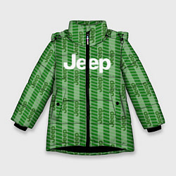Куртка зимняя для девочки Jeep, цвет: 3D-черный