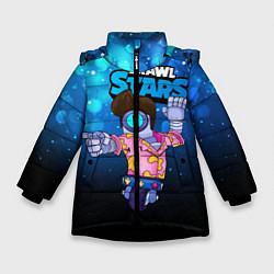 Куртка зимняя для девочки STU СТУ Brawl Stars, цвет: 3D-черный