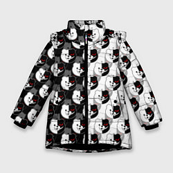 Куртка зимняя для девочки MONOKUMA МОНОКУМА PATTERN, цвет: 3D-черный
