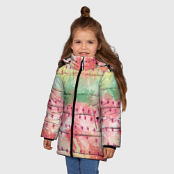 Куртка зимняя для девочки Бархатный арбуз, цвет: 3D-черный — фото 2