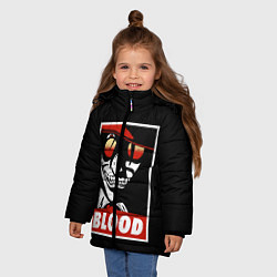 Куртка зимняя для девочки Hellsing, цвет: 3D-черный — фото 2