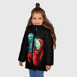 Куртка зимняя для девочки Among Us Aliens, цвет: 3D-светло-серый — фото 2