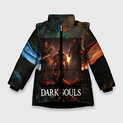 Куртка зимняя для девочки DARKSOULS ТЕМНЫЕ ДУШИ, цвет: 3D-черный