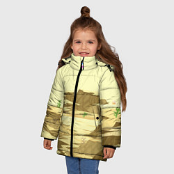 Куртка зимняя для девочки Пустыня, цвет: 3D-черный — фото 2