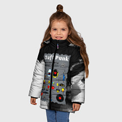 Куртка зимняя для девочки Daft punk modern, цвет: 3D-черный — фото 2