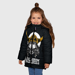 Куртка зимняя для девочки Valheim Viking, цвет: 3D-черный — фото 2