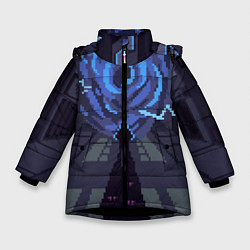Куртка зимняя для девочки Solo Leveling, цвет: 3D-черный