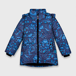 Куртка зимняя для девочки ГЖЕЛЬ, цвет: 3D-черный