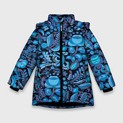 Куртка зимняя для девочки ГЖЕЛЬ ГЛИТЧ GG ГГ, цвет: 3D-черный