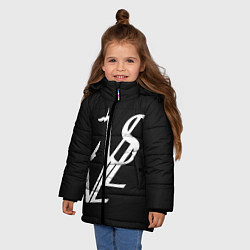 Куртка зимняя для девочки Soda Luv Логотип, цвет: 3D-черный — фото 2