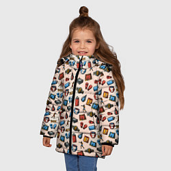 Куртка зимняя для девочки Box, цвет: 3D-черный — фото 2