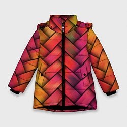 Зимняя куртка для девочки Colorful weave