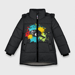 Куртка зимняя для девочки Пинг-понг, цвет: 3D-светло-серый