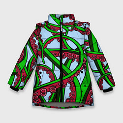 Куртка зимняя для девочки Кракен Kraken, цвет: 3D-светло-серый