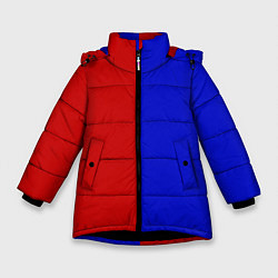 Зимняя куртка для девочки Красно-синий