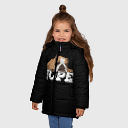 Куртка зимняя для девочки Ленивый Бульдог, цвет: 3D-черный — фото 2