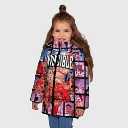 Куртка зимняя для девочки Неуязвимый Invincible, цвет: 3D-черный — фото 2