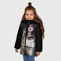 Куртка зимняя для девочки Леди Альсина Димитреску, цвет: 3D-светло-серый — фото 2